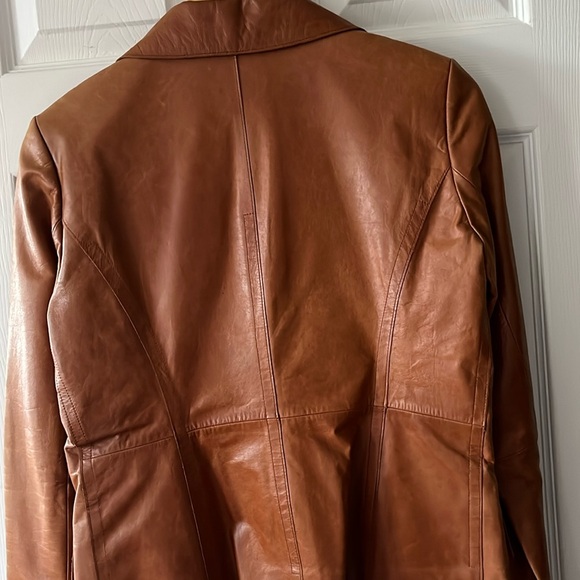 Guess tan leather jacket - Picture 6 of 8